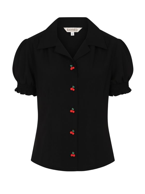 SALLY CHERRY BLOUSE Black