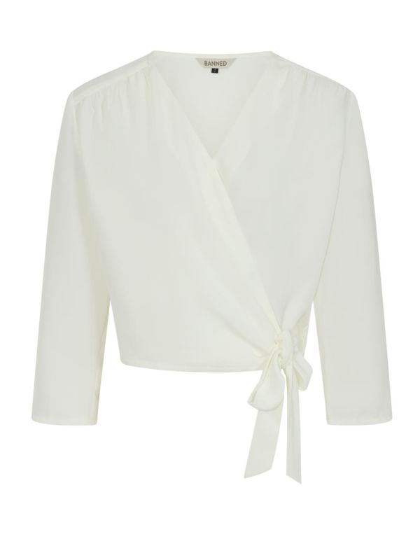Gracie wrap blouse Ivory