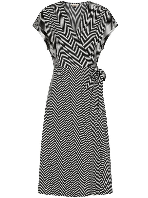 MAY CHEVRON DRESS Black