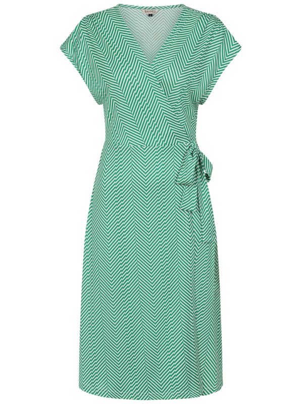 MAY CHEVRON DRESS Green