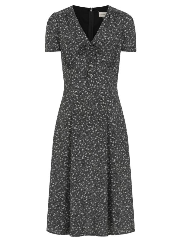 JOSEPHINE DITZY FLOWER DRESS Black