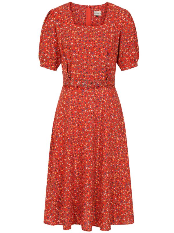 EVA BLOOM DRESS Red