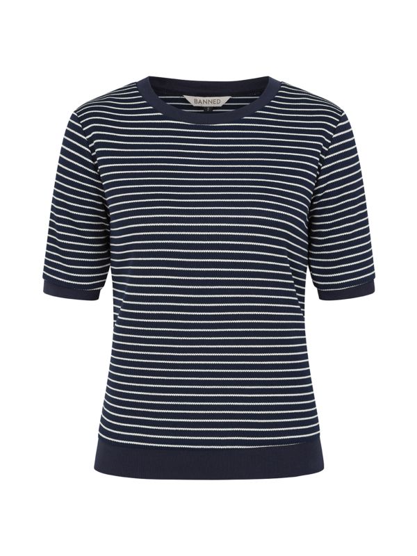 RUBY SAIL STRIPE JUMPER Navy