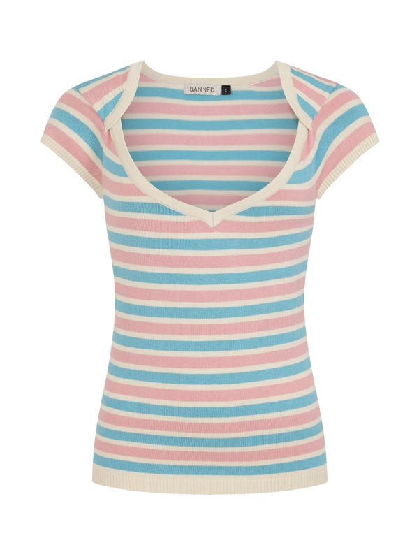 VIVIAN STRIPED JUMPER Pink/Blue