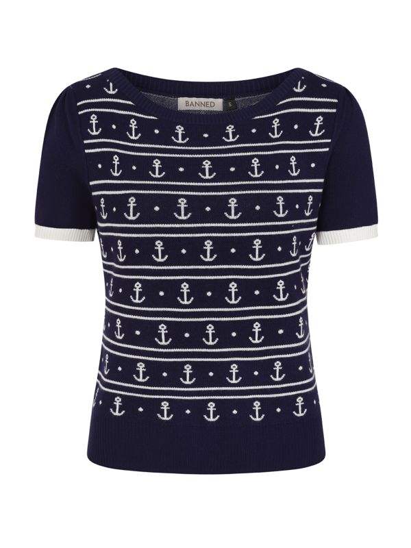 NELLIE ANCHORS JUMPER Navy