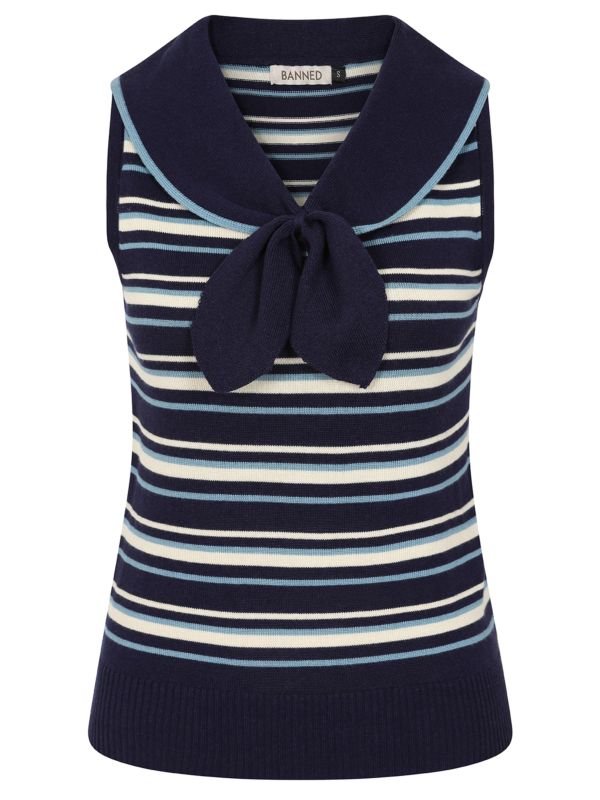 MAISIE STRIPPED JUMPER Navy