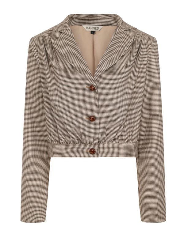 Robin houndstooth jacket Brown