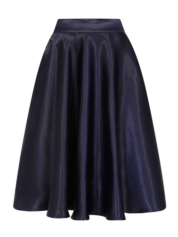 HAZEL SATIN SPARKLE SKIRT Navy