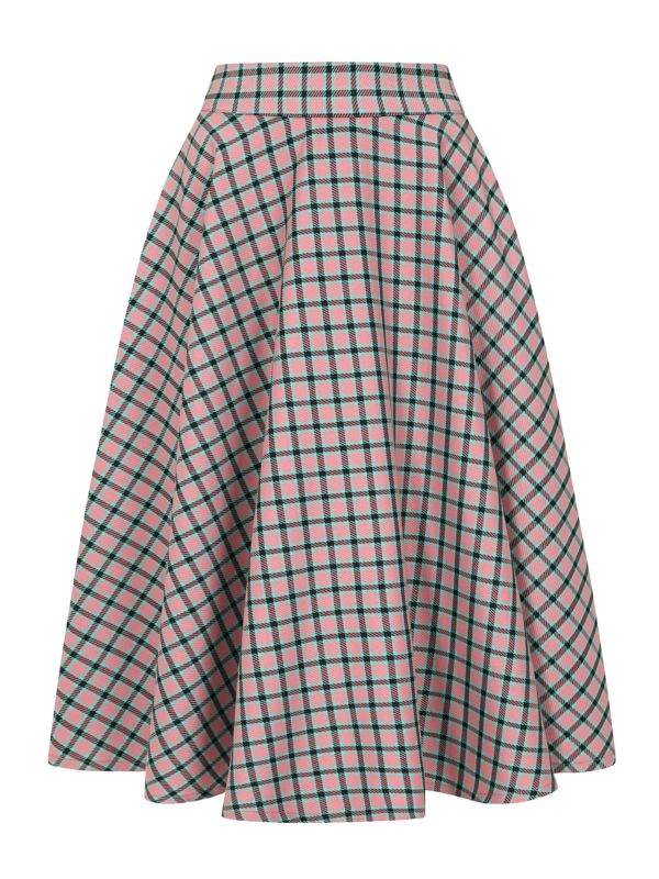 CARY SWEET CHECK SKIRT Pink