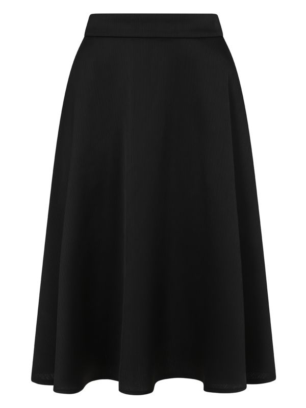 RITA SILKY SKIRT Black