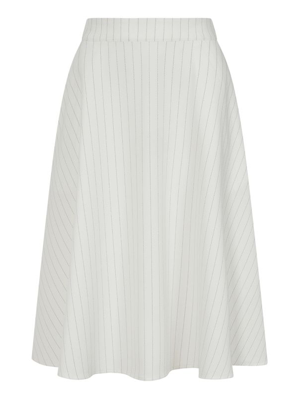 ANNIE MARINE STRIPE SKIRT White