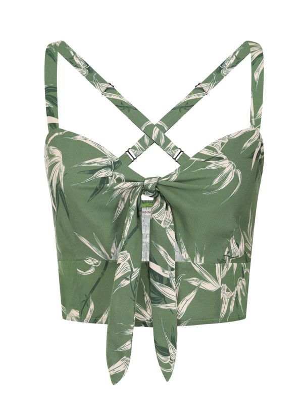 Aurora bamboo crop top Green