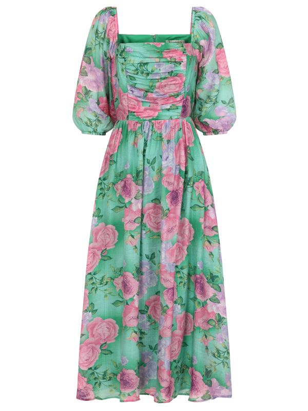 SANDY FLOWER DRESS Green