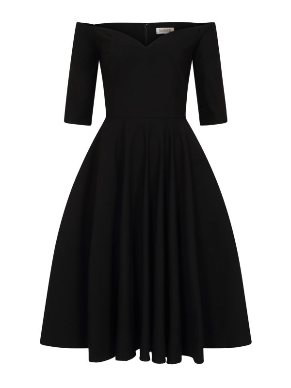 Amalia swing dress Black