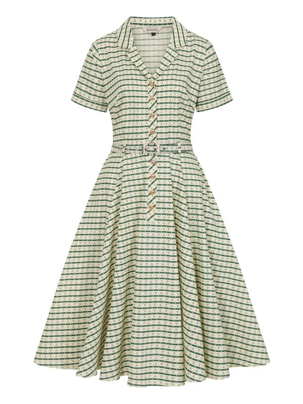 BELLA ANCHOR AHEAD DRESS Green
