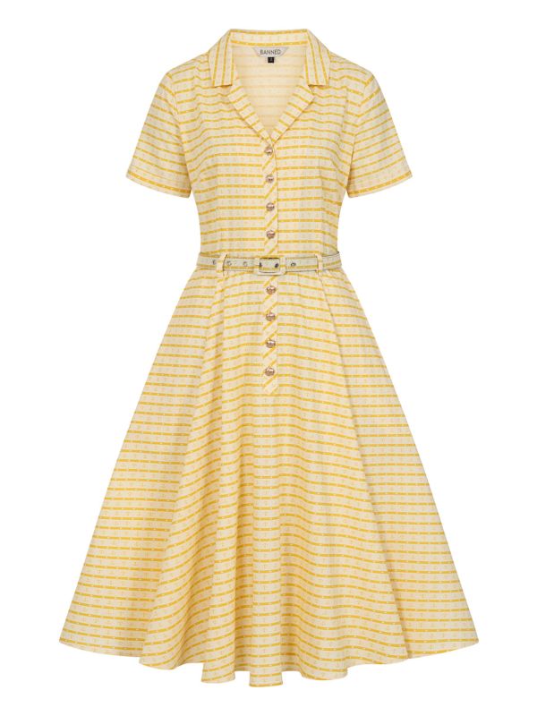 BELLA ANCHOR AHEAD DRESS Yellow