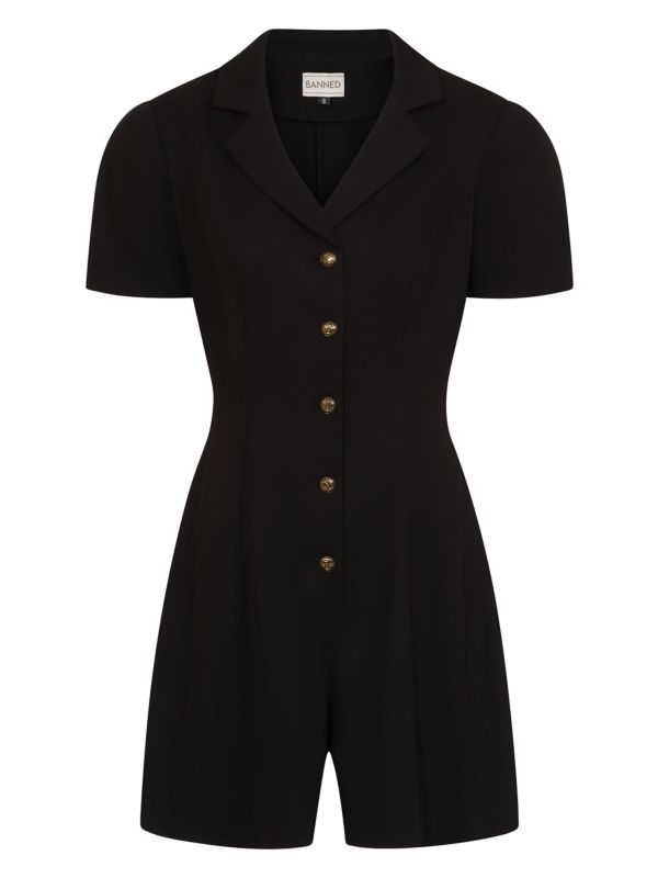 Banned Retro playsuit Black