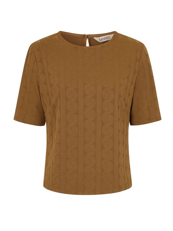 MAISE SEA WAVES TOP Brown