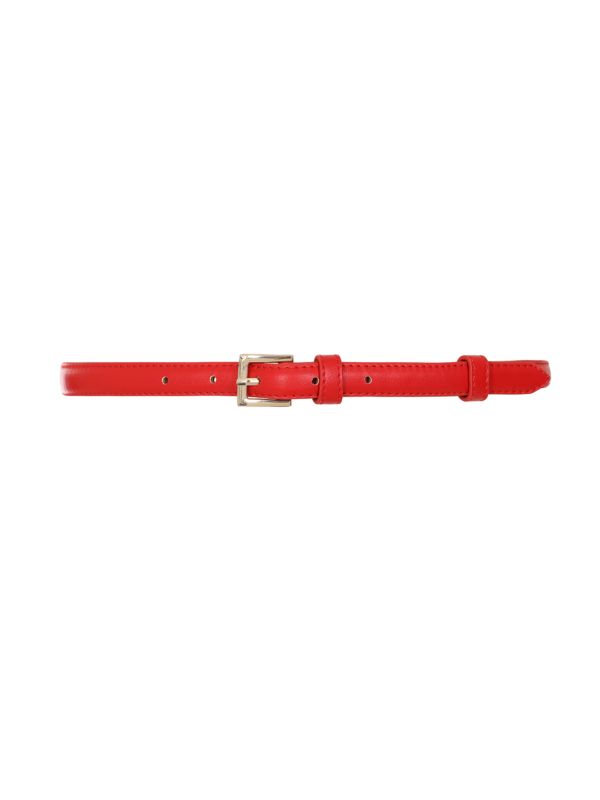 BANNED Kate Belt   Classic Retro Slim Belt with Buckle Closure Red