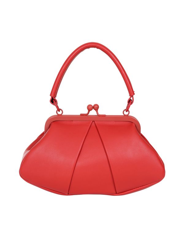 BANNED Shirley Trapeze Handbag | 1940s-Inspired Vintage Style-Red-One Size