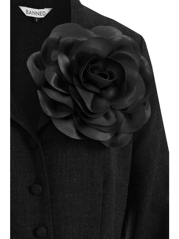 Black ROMANTIC BLOOM BROOCH
