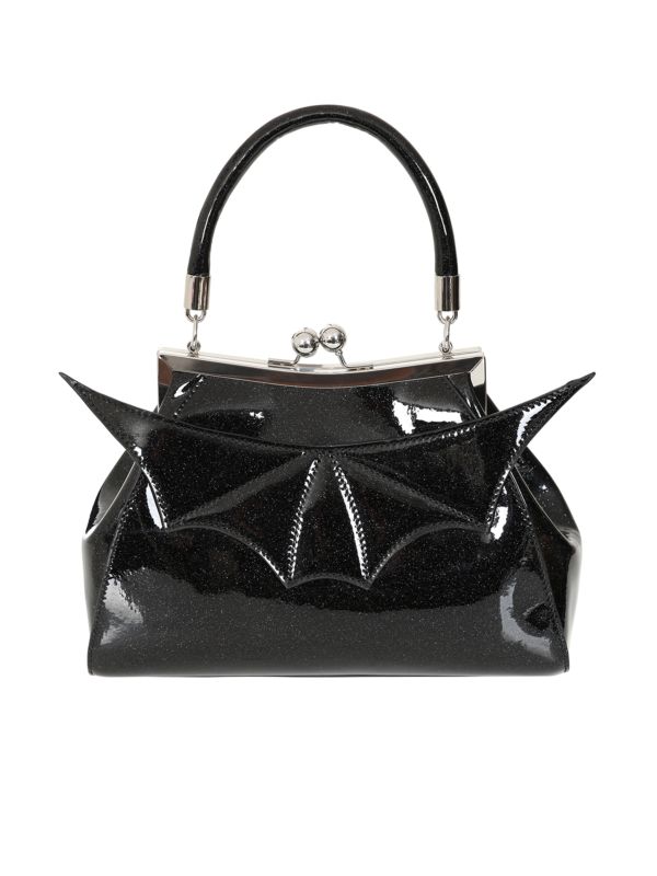 Black ELVIRA SHIMMER HANDBAG