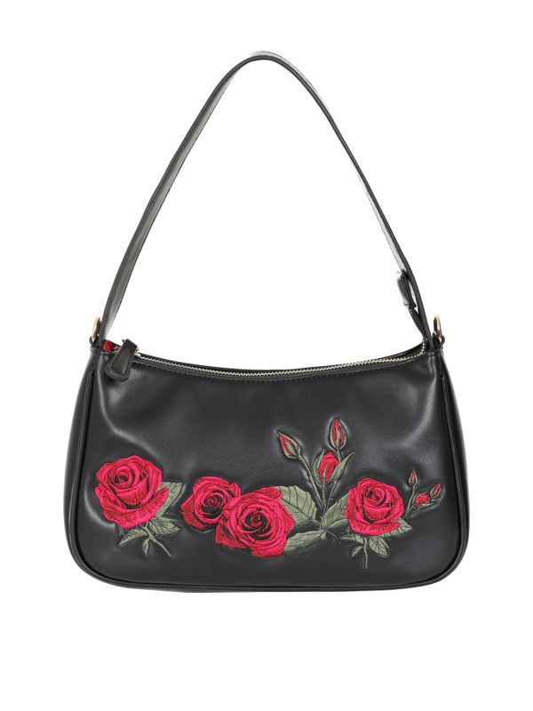 Black ROSE GARDEN HANDBAG