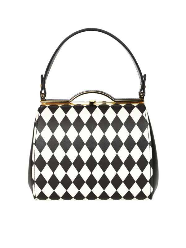 Black/White RHONA HARLEQUIN HANDBAG