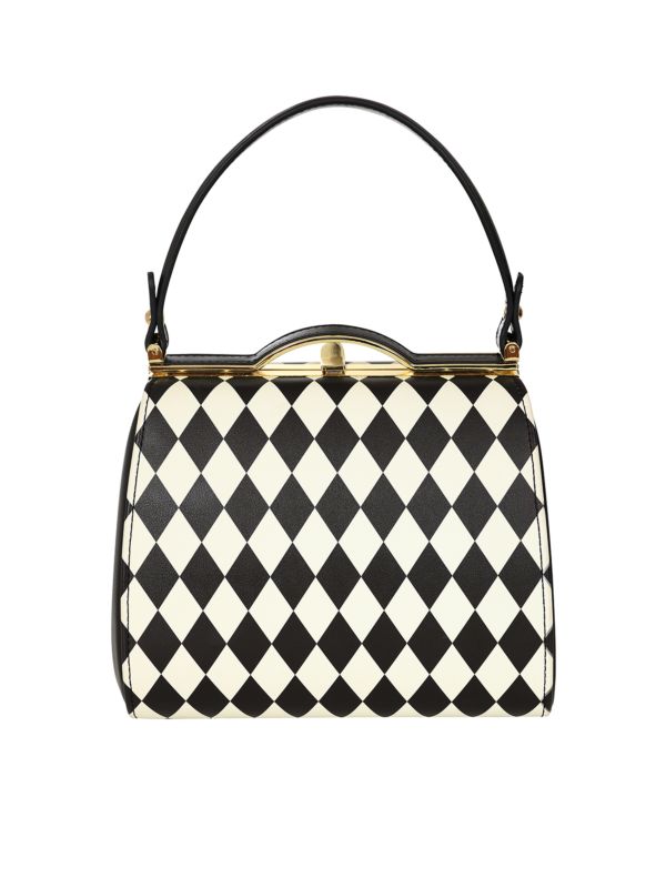 Black/White RHONA HARLEQUIN HANDBAG