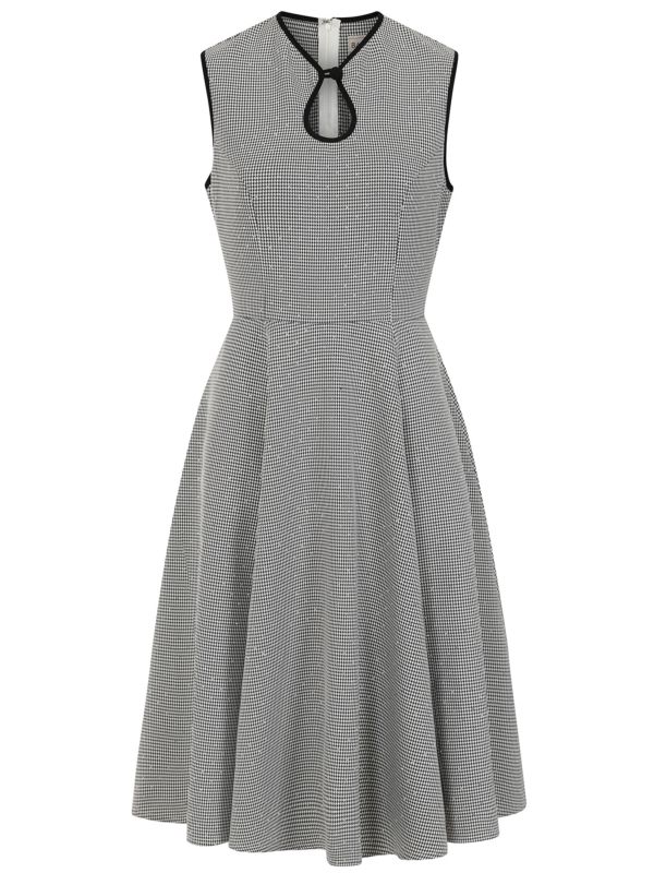 BANNED Retro Edith Vintage Houndstooth Dress with Pockets-Black