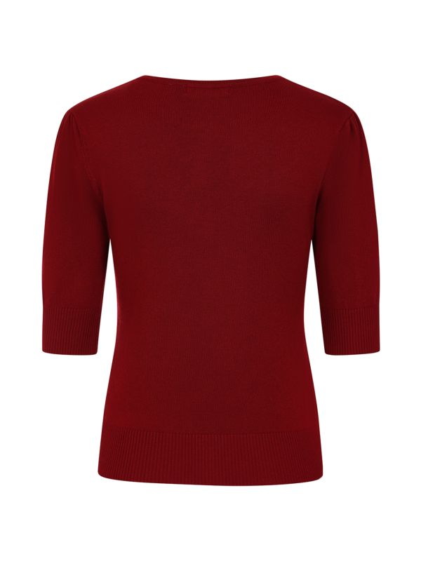 1950's Banned Retro Grace jumper-Burgundy