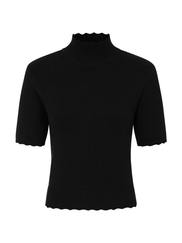 1950's Jane Sweet Scallop Banned Retro jumper-Black