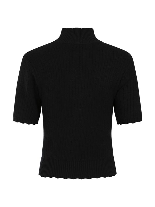 1950's Jane Sweet Scallop Banned Retro jumper-Black
