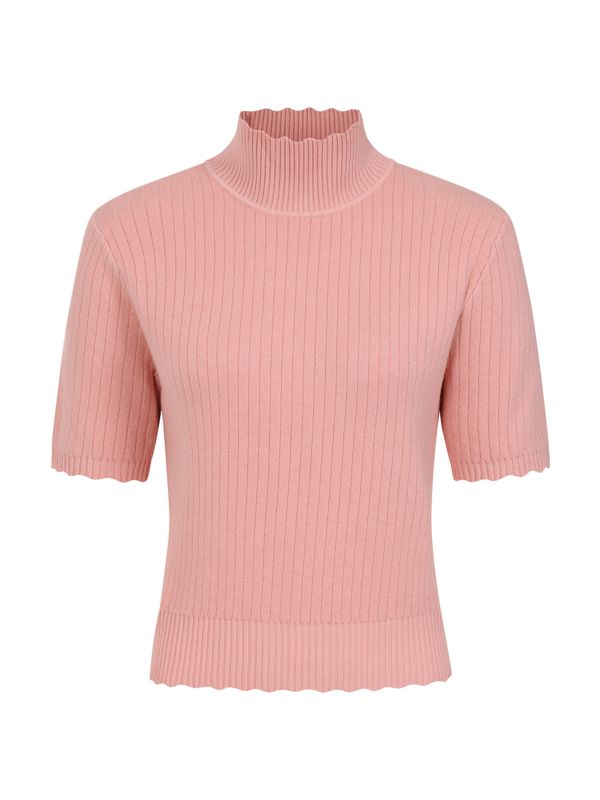 1950's Jane Sweet Scallop Banned Retro jumper-Blush