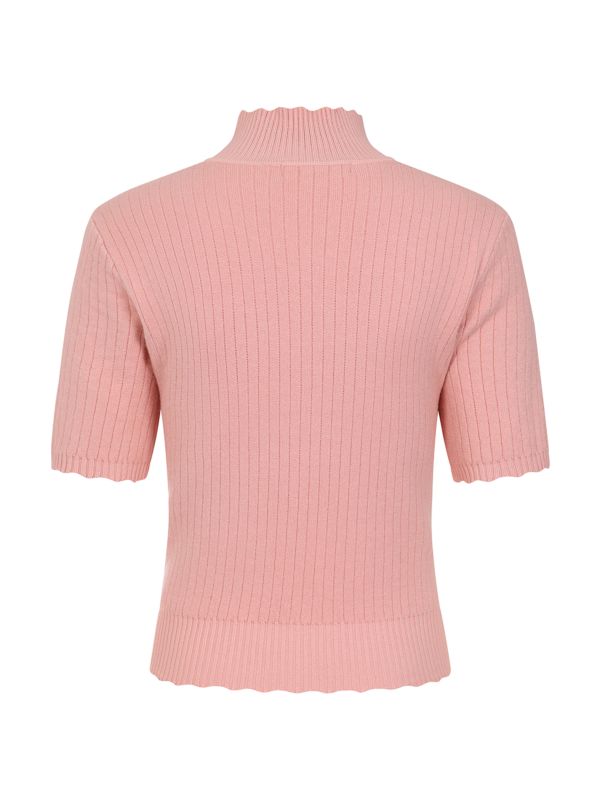1950's Jane Sweet Scallop Banned Retro jumper-Blush