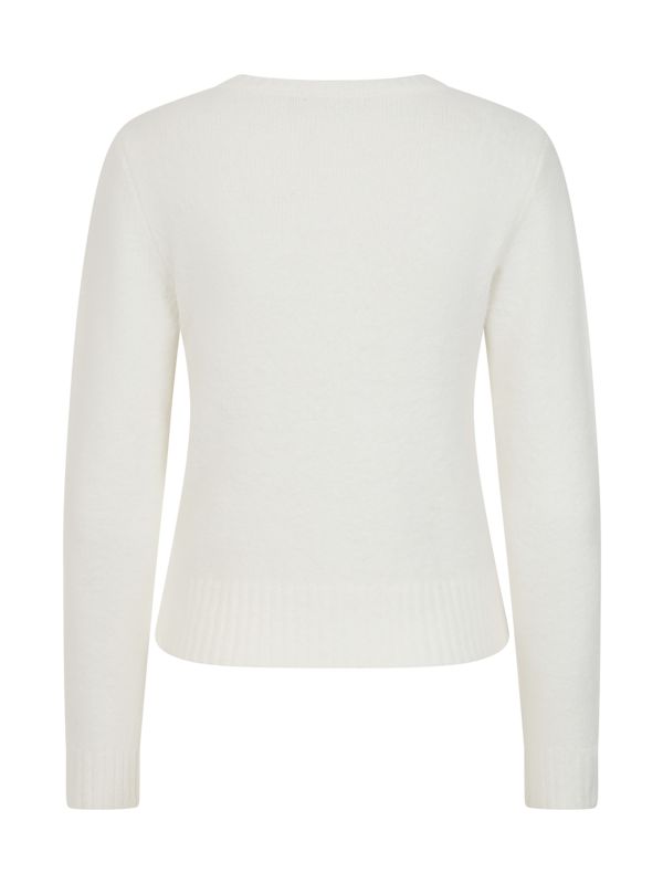 Banned Natalia Christmas Carol Jumper - 50s Style Embroidered Holiday Sweater-Ivory