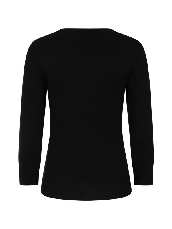Banned Alina Spiderweb Jumper - 40s Style Gothic Embroidered Sweater-Black