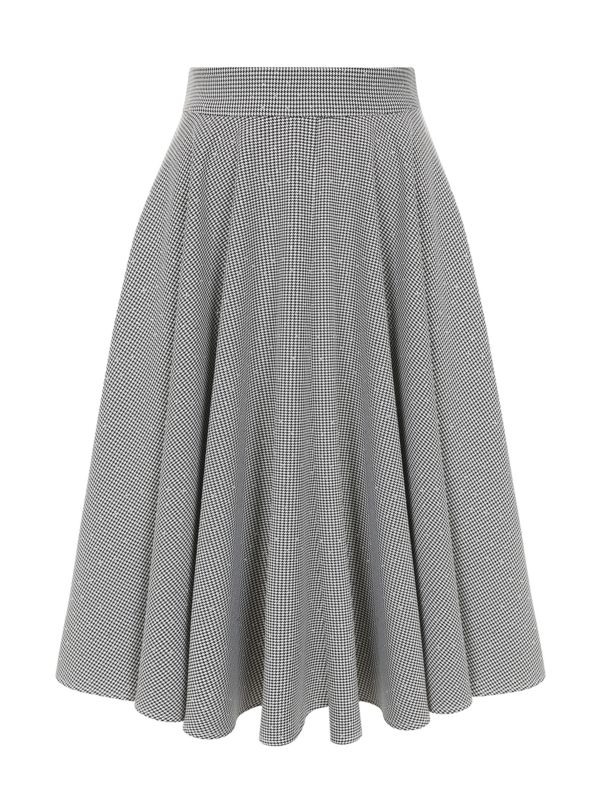 1950's Banned Retro Cary sparkle houndstooth swing skirt-Black