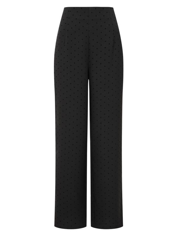 Banned Retro 1950's Black Penny Polka Please trouser -Black