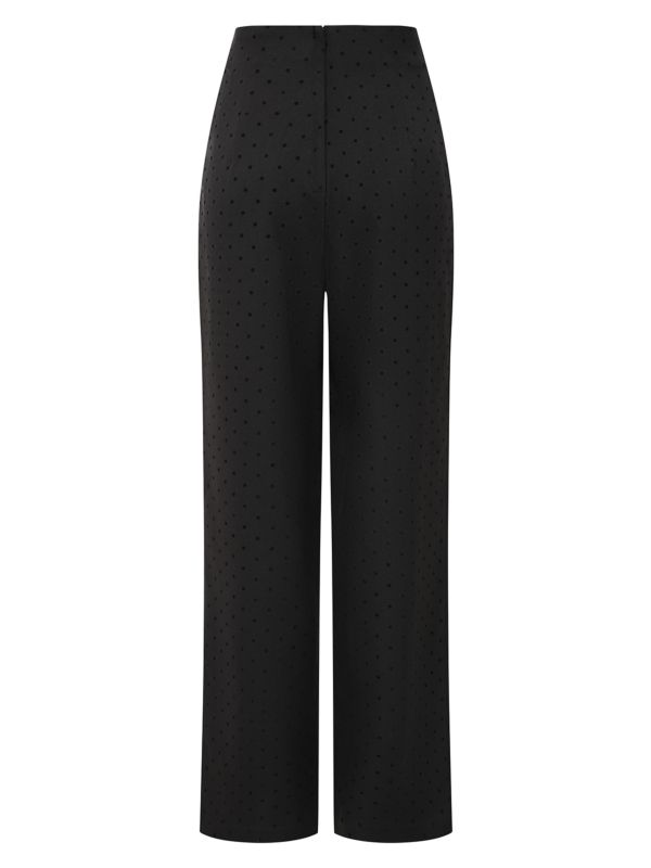 Banned Retro 1950's Black Penny Polka Please trouser -Black