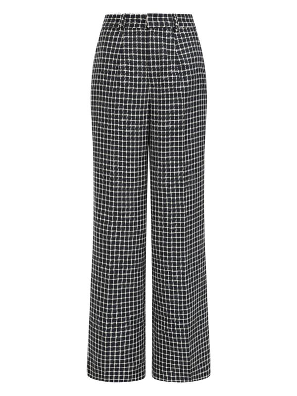 Banned Retro 1950's Style May check Navy Trouser-Navy