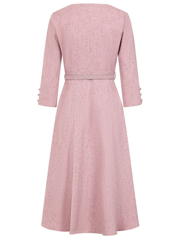 1950's Banned Retro Isobel army green Dress-Pink