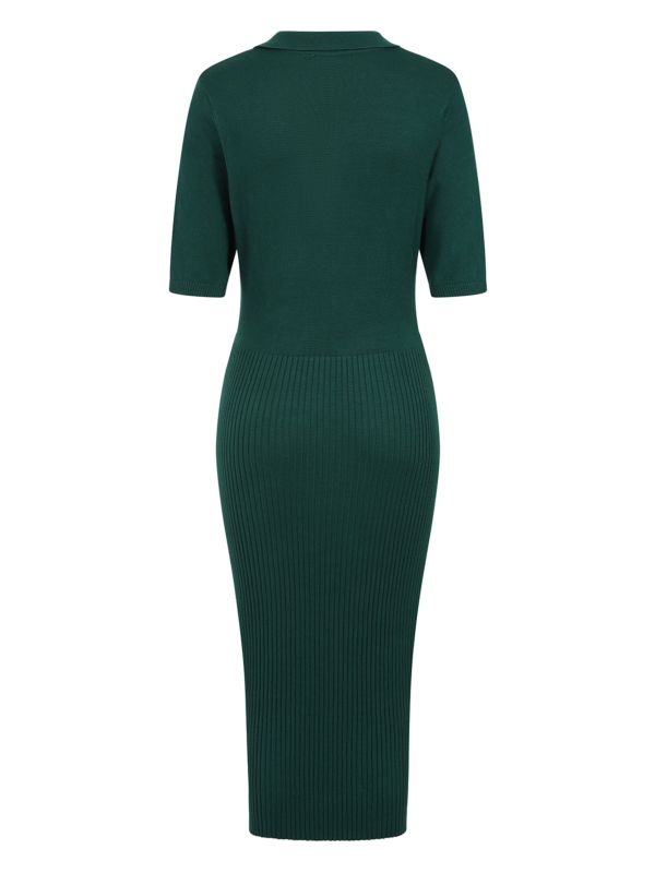 1940's Banned Retro Federica knit dress-Green
