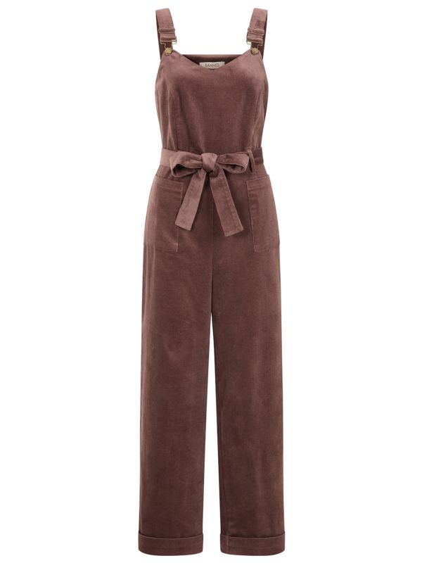 1950's Banned Retro Harriet dungaree-Brown