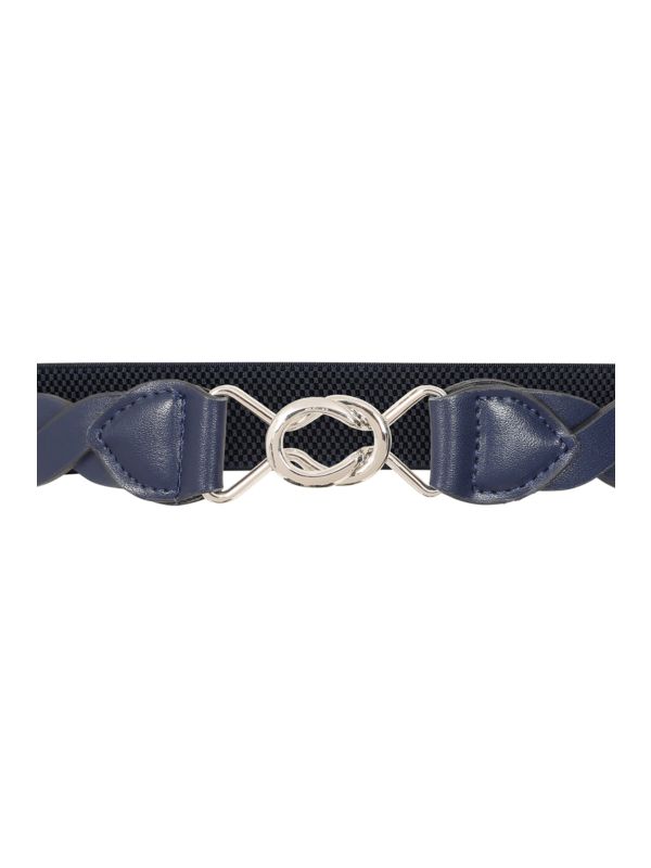 Banned Retro Audrey Woven Elasticated Belt Vintage-Inspired Stretch Waist Belt-Navy