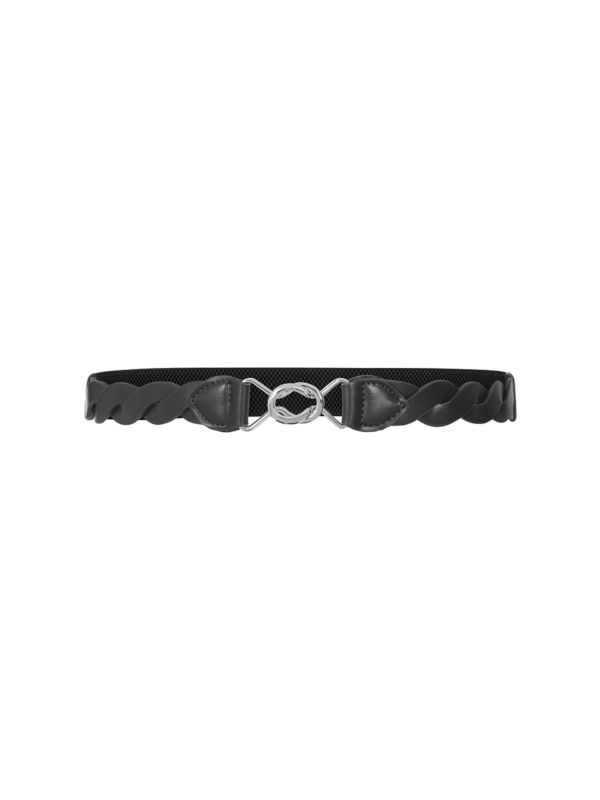 Banned Retro Audrey Woven Elasticated Belt Vintage-Inspired Stretch Waist Belt-Black
