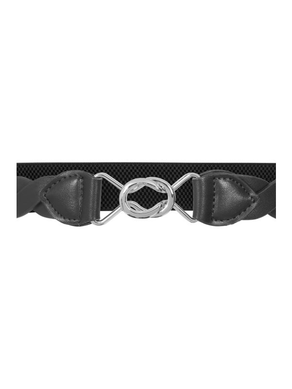 Banned Retro Audrey Woven Elasticated Belt Vintage-Inspired Stretch Waist Belt-Black