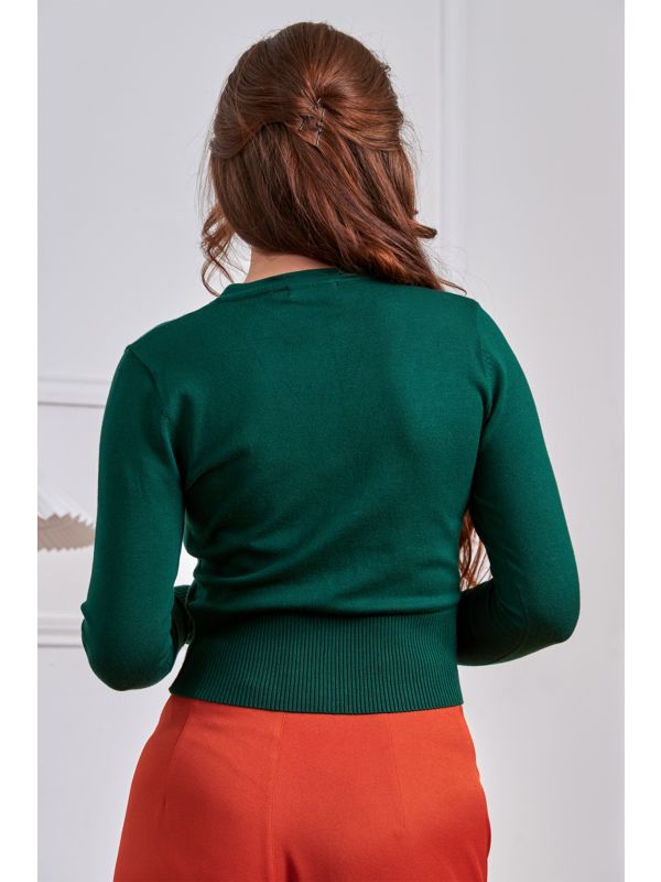 Banned 50s Nara Forest Friend Cardigan-Green