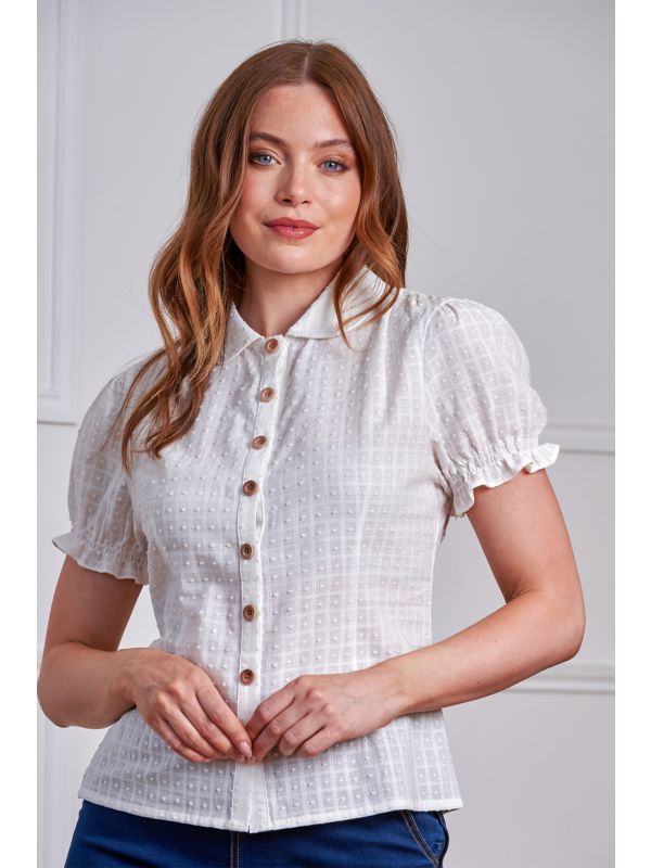 Banned Retro 50s Star Blouse-White