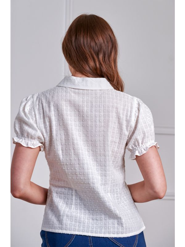 Banned Retro 50s Star Blouse-White